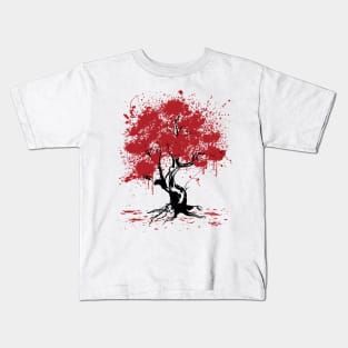 Sakura Tree Painting Kids T-Shirt